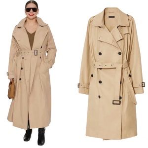 Universal Standard Tan Tirsa Belted Trench Coat